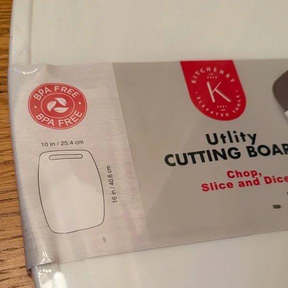 Kitchenry White and Gray Cutting Board NEW - Picture 2 of 8